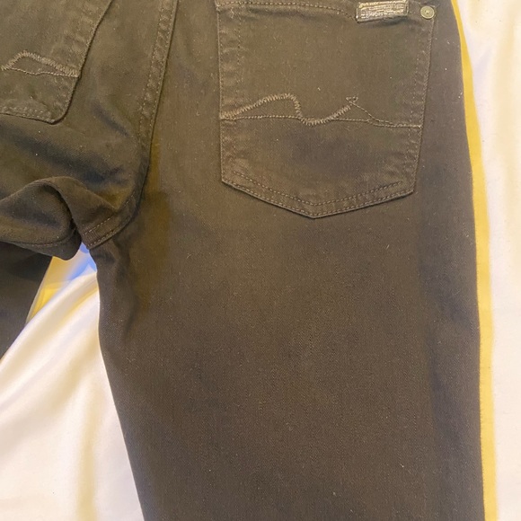 7 For All Mankind 27 Ankle Gwenevere Black distressed Women's Jeans Size 27 - Picture 13 of 14